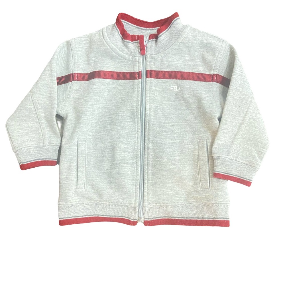 Vintage Athletic Works Gray and Red Zip-Up Sweatshirt